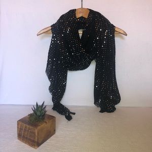 Black Sequin Scarf by the Limited
